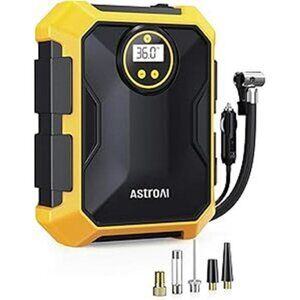 Portable Tire Inflator 12V Air Compressor 100PSI Digital Pump with LED Light